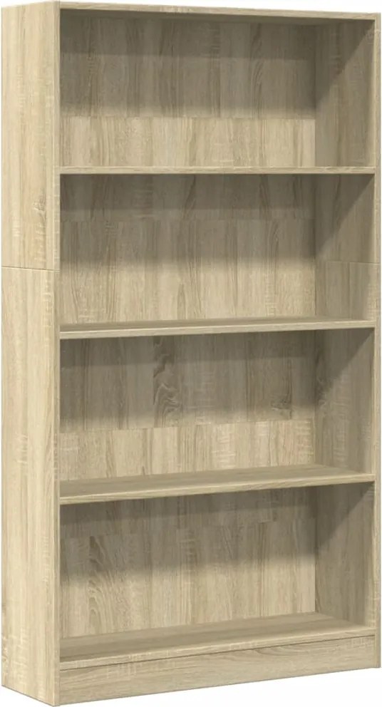 vidaXL sonoma tölgy színű szerelt fa könyvszekrény 80 x 24 x 143 cm