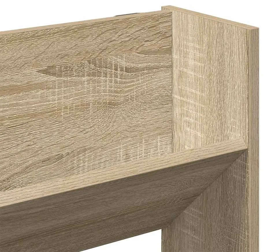 sonoma tölgy színű szerelt fa fali cipősszekrény 80x18x90 cm