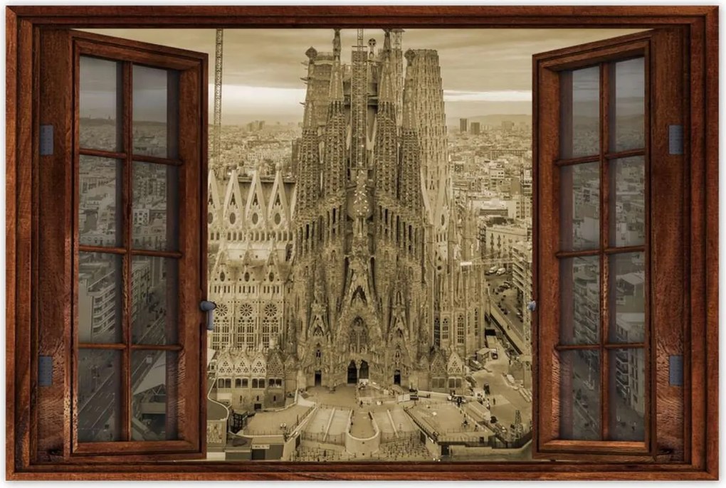 Poszterek 90x60 Napsütéses nap Barcelona