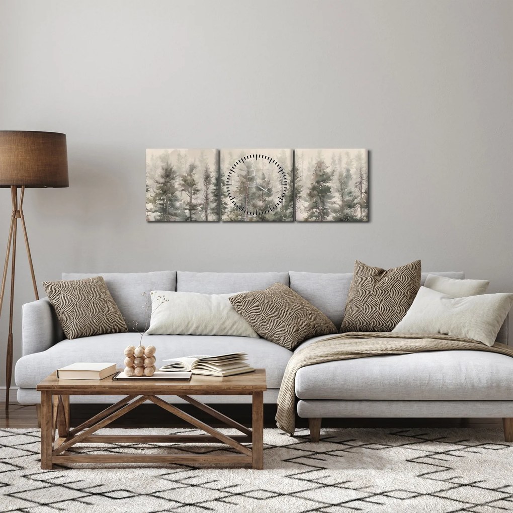 Kép - Fenyőerdő I., akvárium (órával) (90x30 cm)