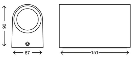 Telefunken 308006TF - LED Kültéri fali lámpa 2xGU10/5W/230V IP44