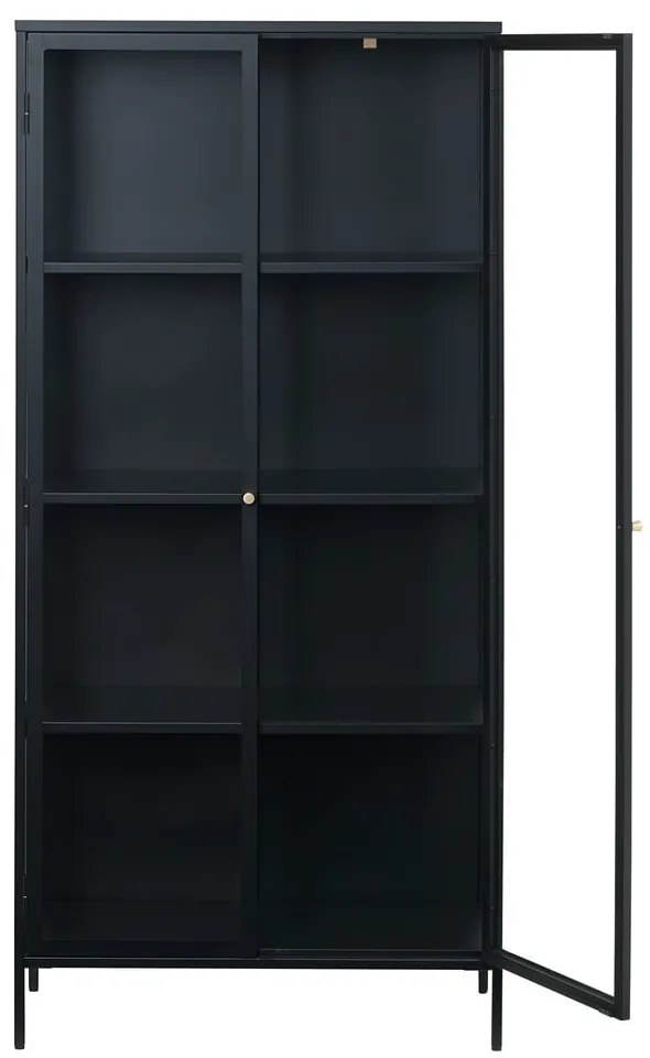 Fekete fém tálalószekrény 90x190 cm Carmel – Unique Furniture