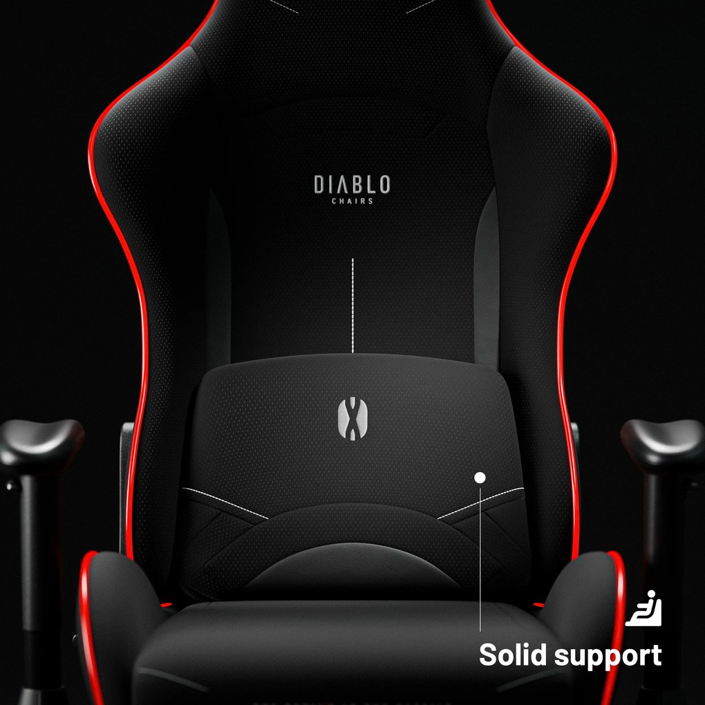 Gamer szék LED RGB fekete: Diablo X-Starter