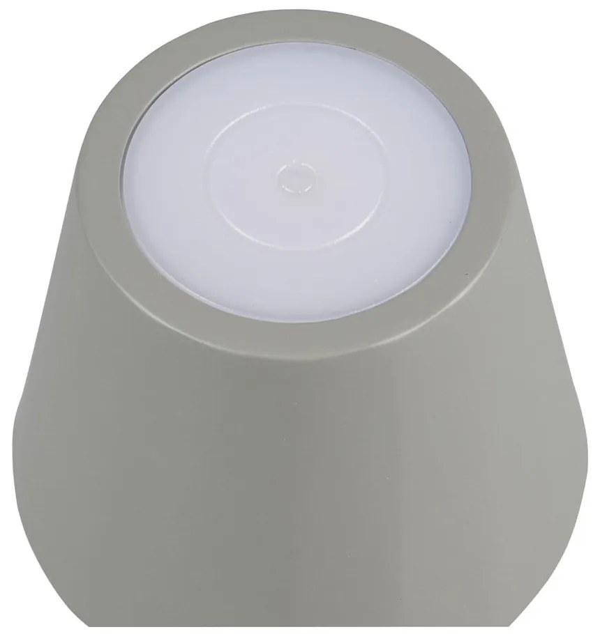Szürke LED asztali lámpa fém búrával (magasság 21 cm) Diaz – Trio
