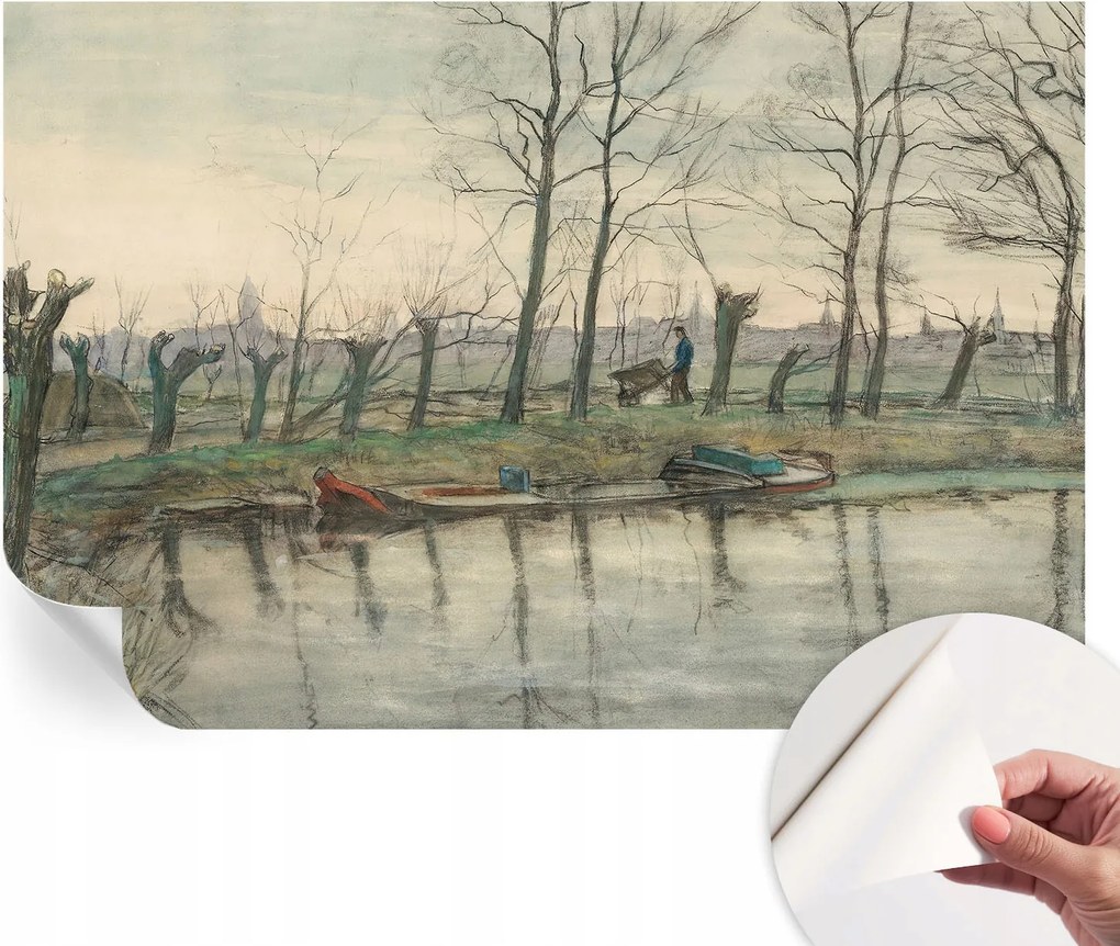 Fotótapéta Öntapadós Dekoratív tapéta Téli táj 104x70 cm