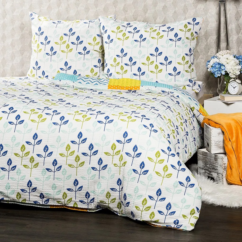 4Home Patchwork blue krepp ágyneműhuzat, 140 x 200 cm, 70 x 90 cm