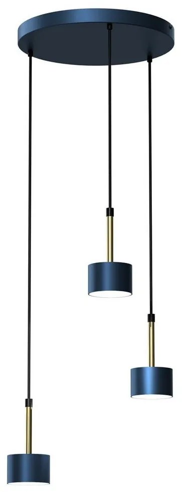 Milagro Csillár zsinóron ARENA 3xGX53/11W/230V kék/arany MI1748