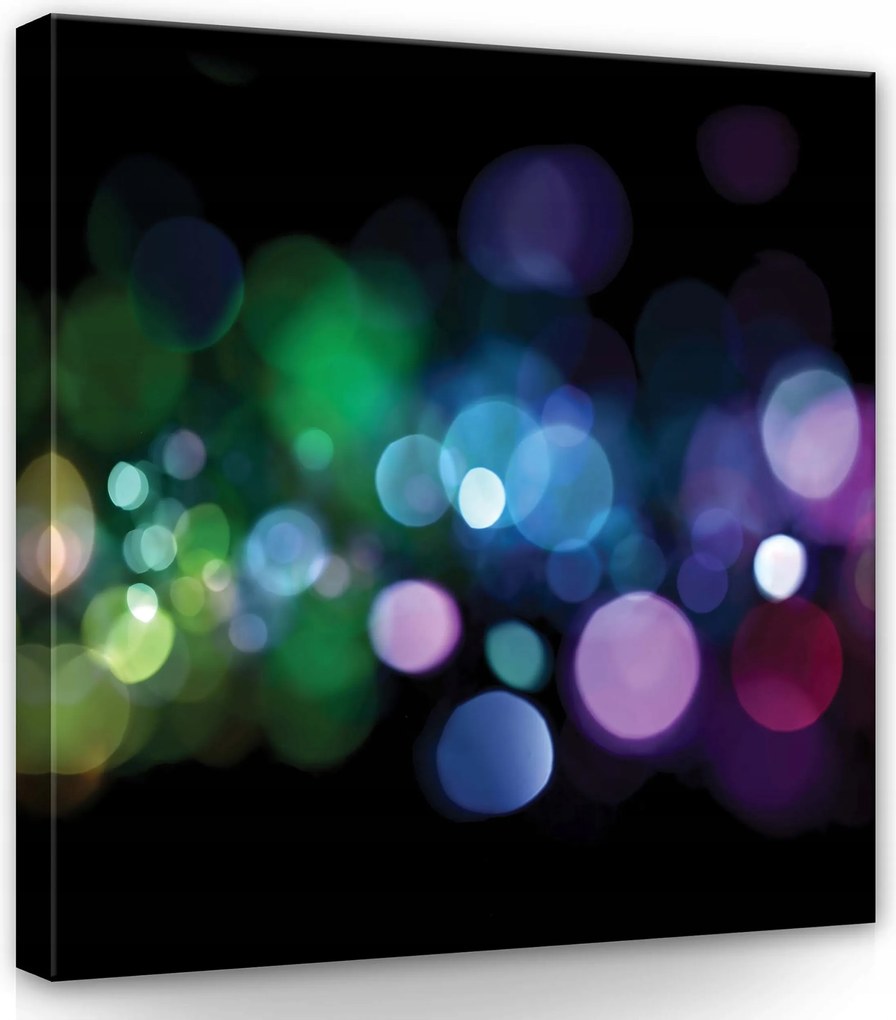 Vászonkép 80x80 Absztrakt bokeh színes körök fényfoltok elmosódott háttér