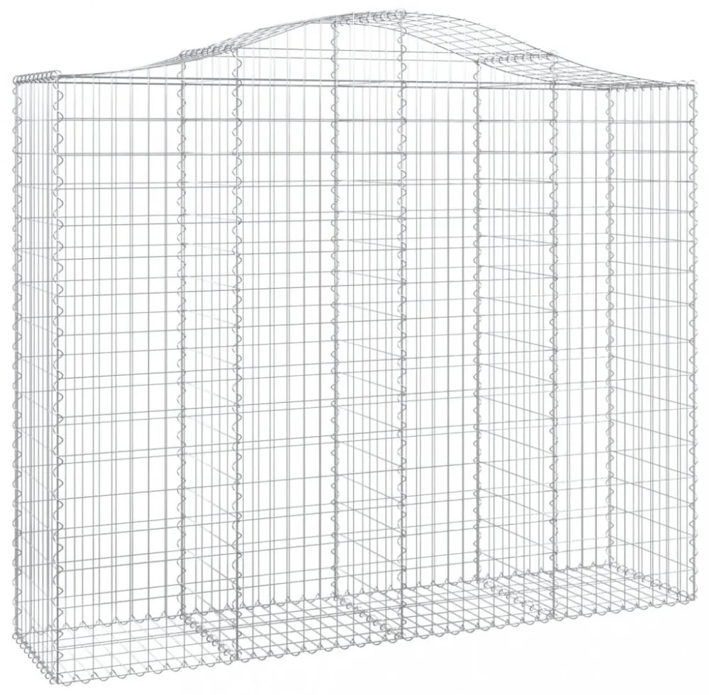 vidaXL 9 db íves horganyzott vas gabion kosár 200x50x160/180 cm
