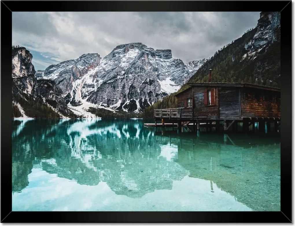 Poszterek keretben 40x30 Fa házikó a hegyekben