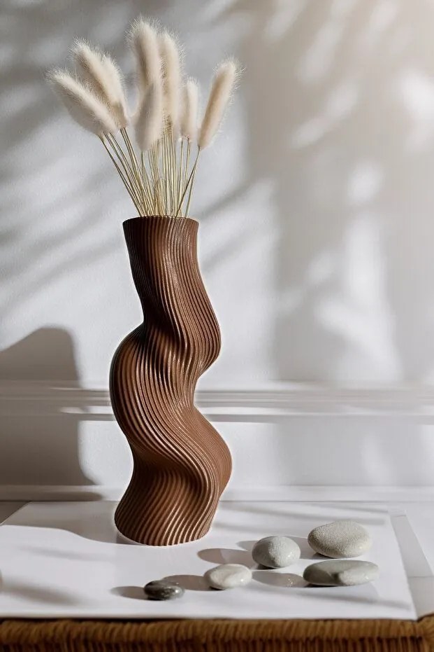 Decorative Wave bioplasztik váza, 23 cm