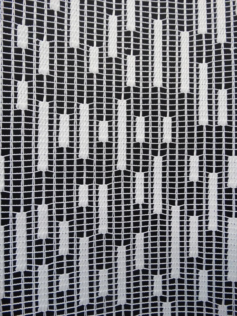 Mg Függöny jacquard fehér Geo 35543 250cm lengyel 0,5m
