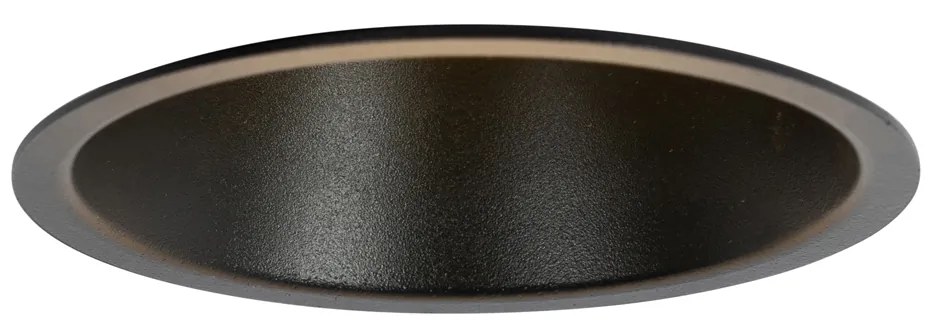 6 db fekete GU10 beépíthető spotlámpa szett 70 mm IP44 - Dept