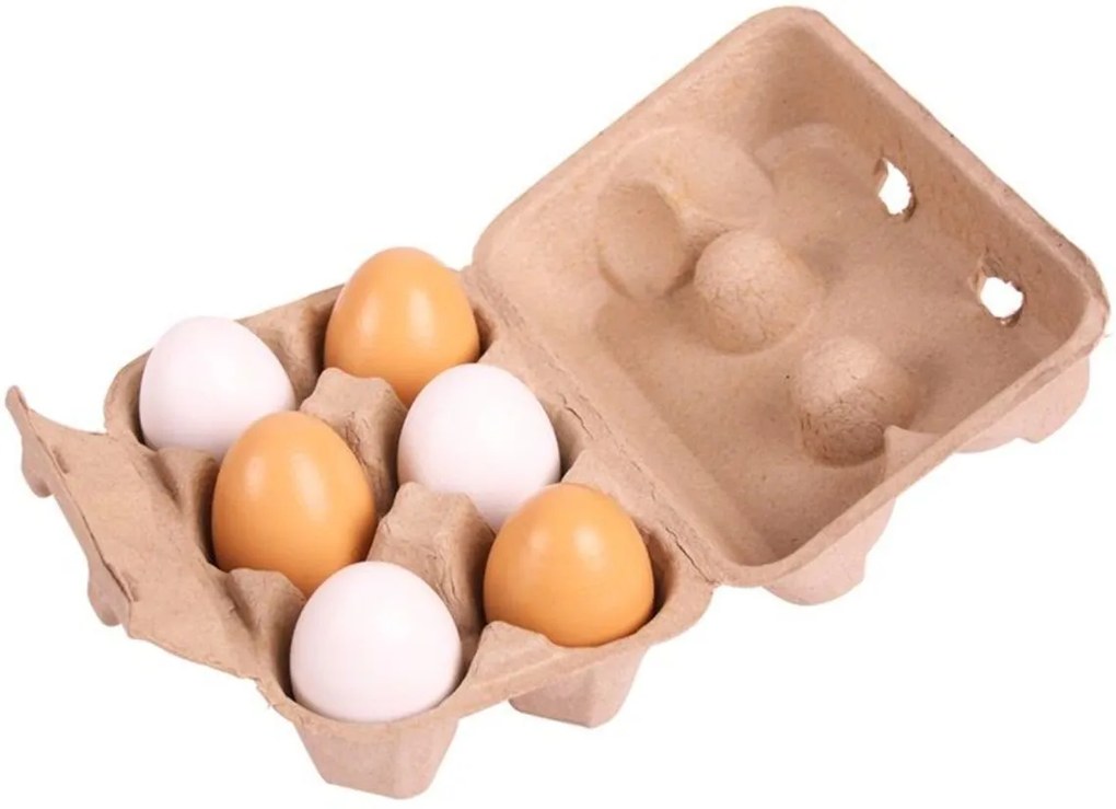 Fa tojás 6 db Wooden eggs