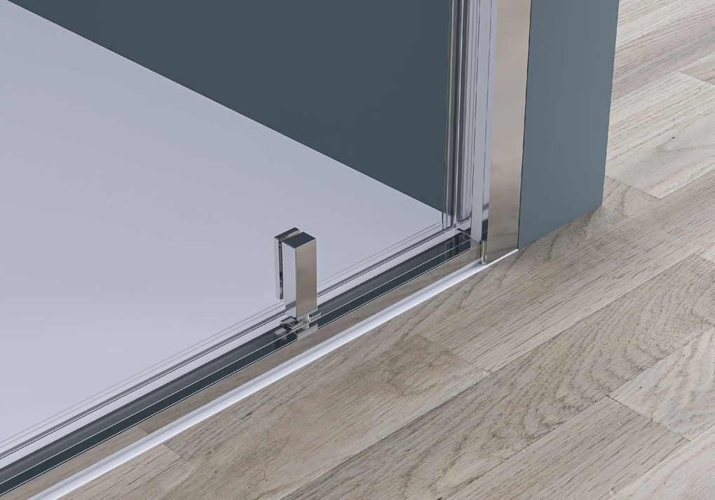 Cerano Ferri, 1-szárnyú zuhany csuklós ajtó 90x195 cm, 6mm átlátszó üveg, króm profil, CER-CER-425626