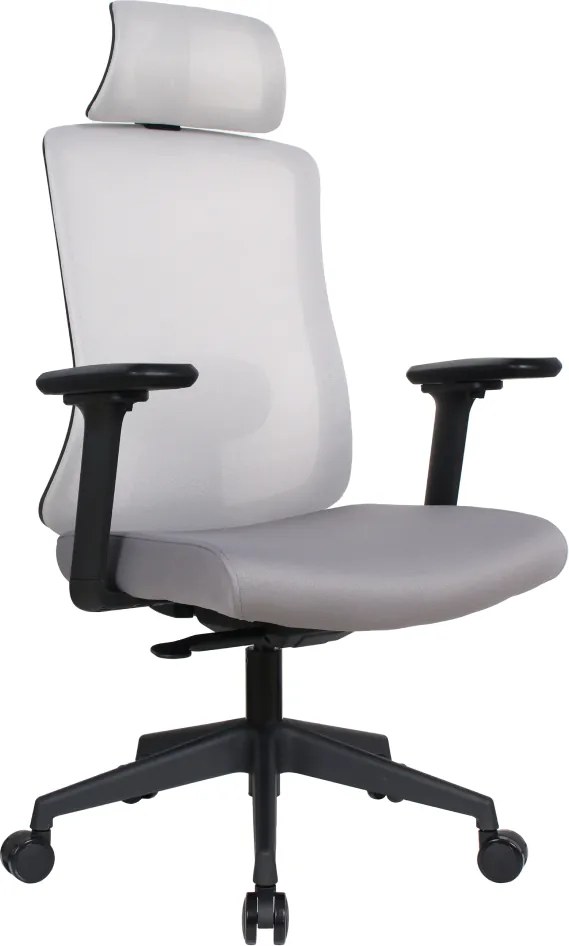 Irodai szék, szürke/fekete, teherbírás 150 kg, ROSANO