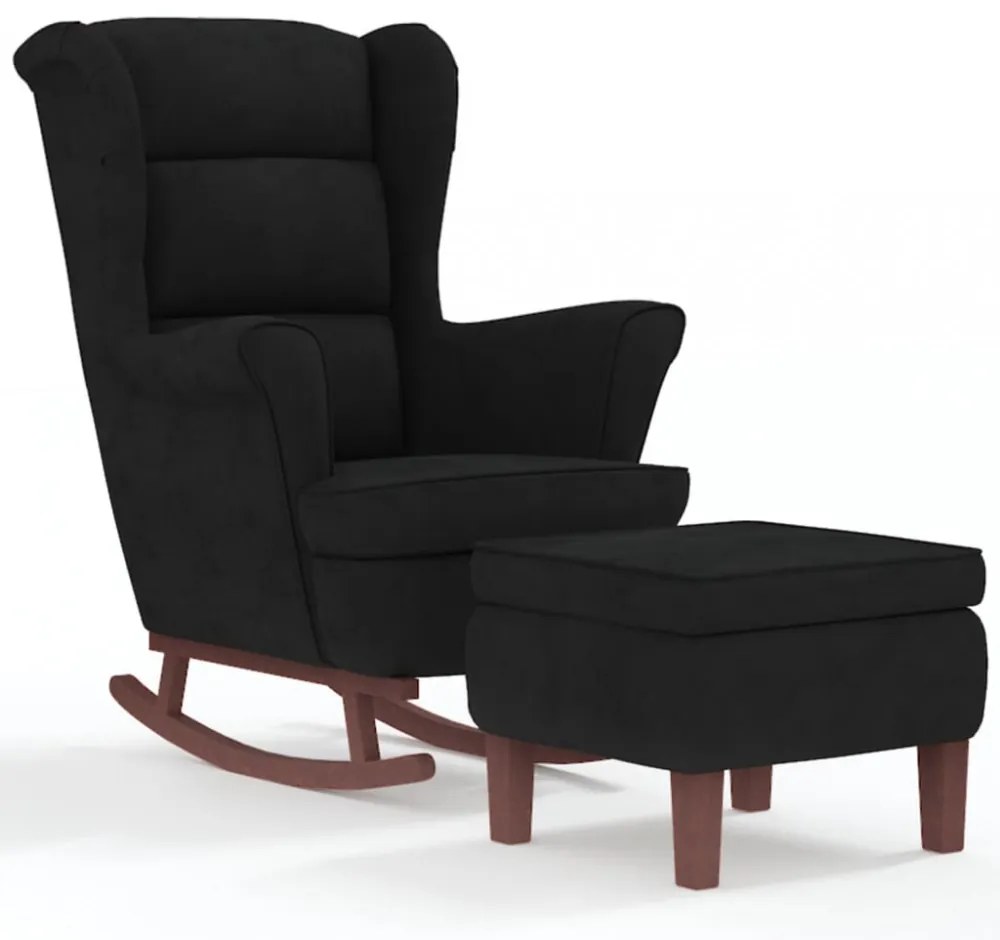 Fekete Bársony és Tömörfa Hintaszék