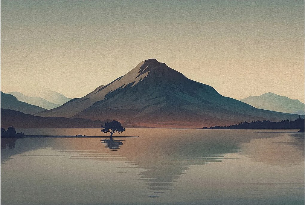 Dekoratív Fotótapéta Hálószobába Hegyi táj 104x70 Ragasztó