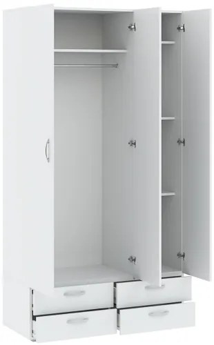 BASIC Gardróbszekrény Fehér Színben 110 cm