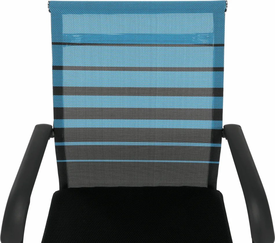Tárgyalószék, kék/fekete, szövet, ESIN
