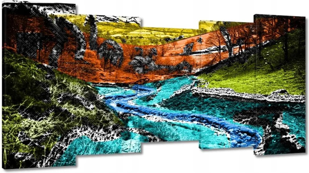 Festmények 150x80 Tájkép képregény stílusban