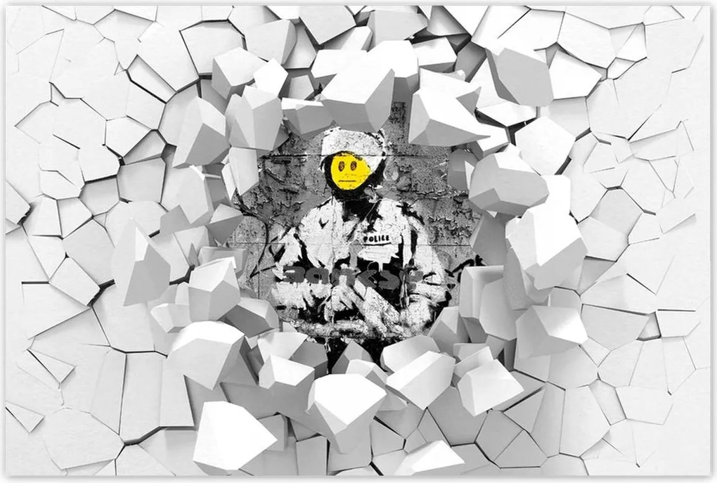 Poszter 60x40 Banksy Smiley