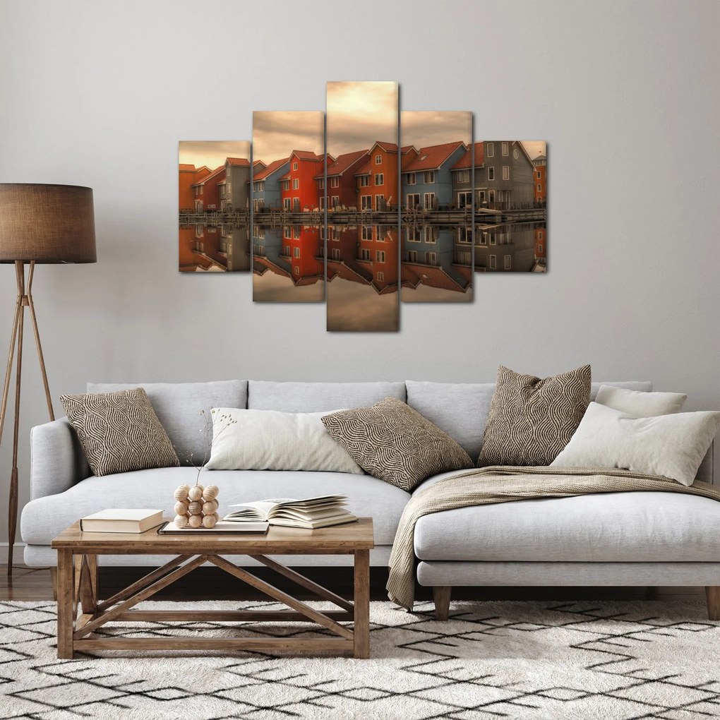Színes házak képe (150x105 cm)