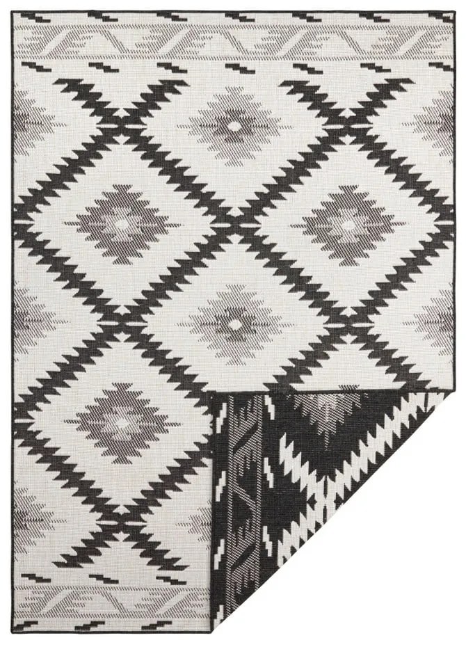 Malibu fekete-krémszínű kültéri szőnyeg, 290 x 200 cm - NORTHRUGS