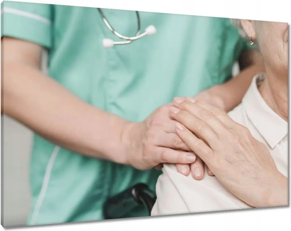 Vászonkép 100x70 Ápolónő kéz váll