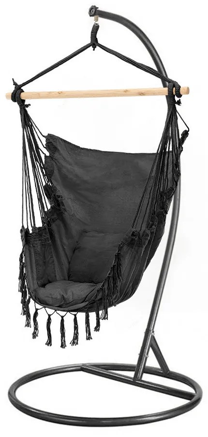 Puerto függőszék állvánnyal fekete-fekete