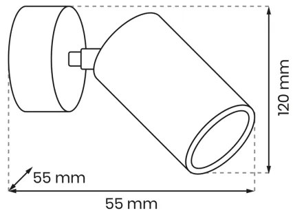 Fali spotlámpa HUDSON 1xGU10/8W/230V fehér