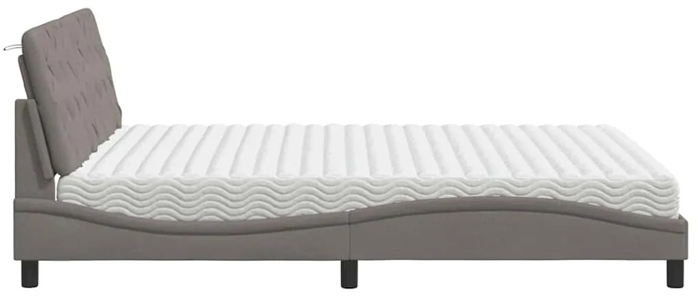 ágy matraccal Taupe 160x200 cm szövet