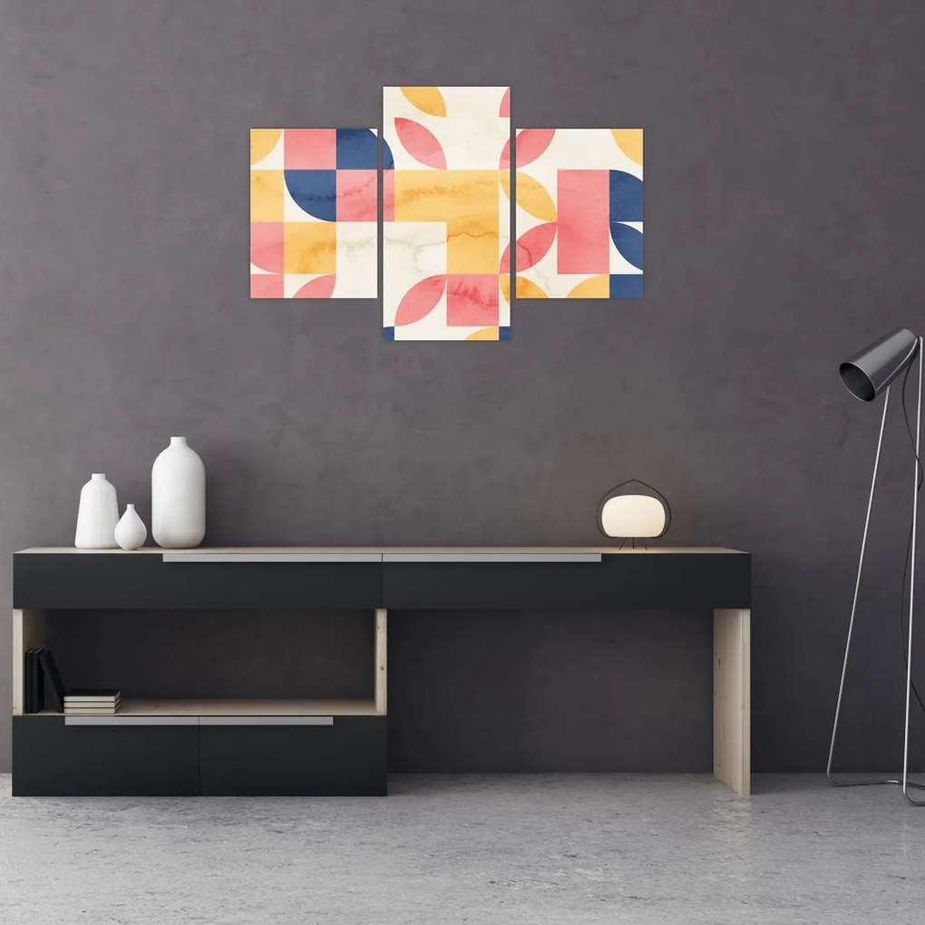 Kép - Absztrakció retro mintákkal (90x60 cm)