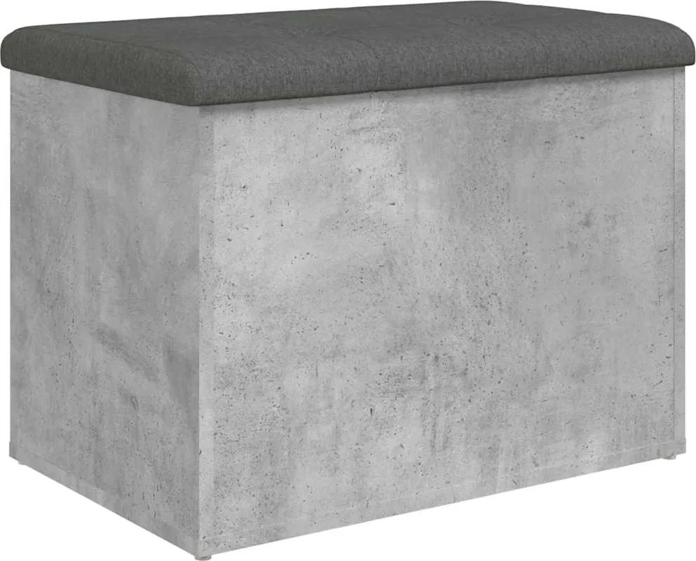 vidaXL betonszürke szerelt fa tárolópad 62 x 42 x 45 cm