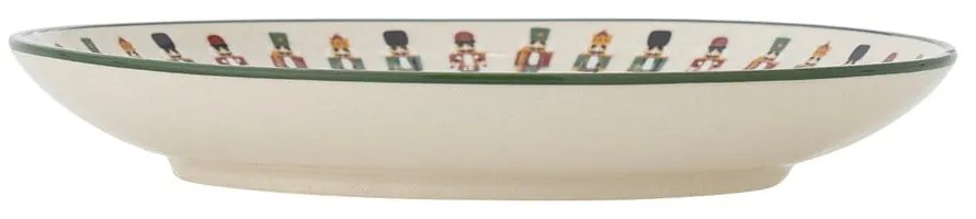 Krémszínű agyagkerámia desszertes tányér karácsonyi mintával ø 16 cm Jolly – Bloomingville