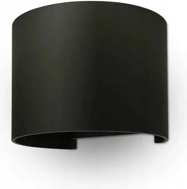 Kerti fali lámpa állítható fekete kerek IP65 V-tac