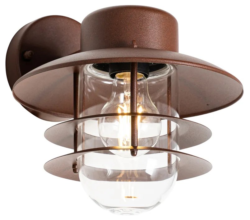 Ipari fali lámpa rozsdabarna IP44 - Shell