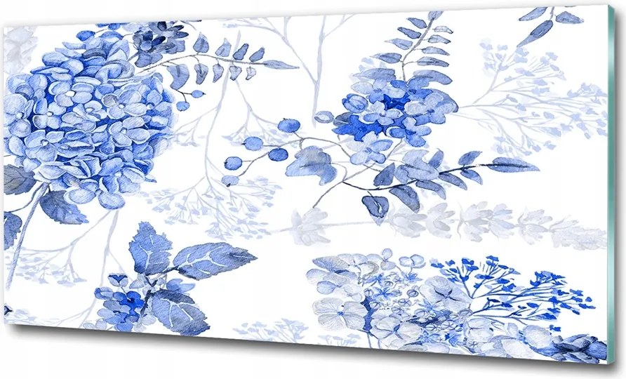 Vászonkép akril üvegen Virágos minta 100x50