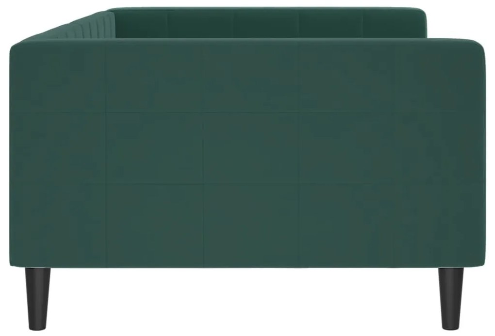 sötétzöld bársony kanapéágy keret 100 x 200 cm
