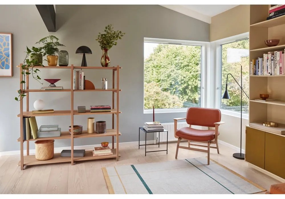 Natúr színű tölgyfa polcos állvány 150x150 cm Mason – Hübsch