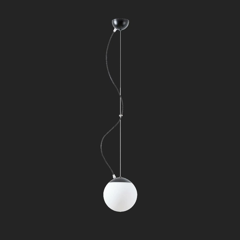 Osmont 52941 Adria L1 függesztett üveglámpa fekete/fehér IP40 75W E27