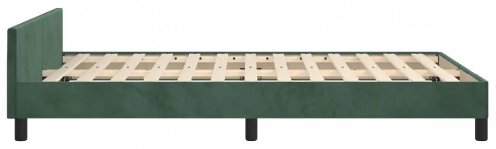 sötétzöld bársony ágykeret matrac nélkül 120 x 200 cm