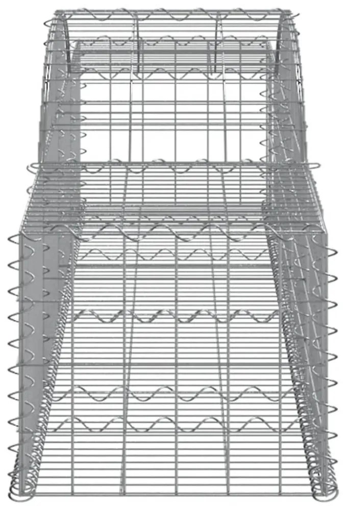 8 db íves horganyzott vas gabion kosár 300x50x40/60 cm