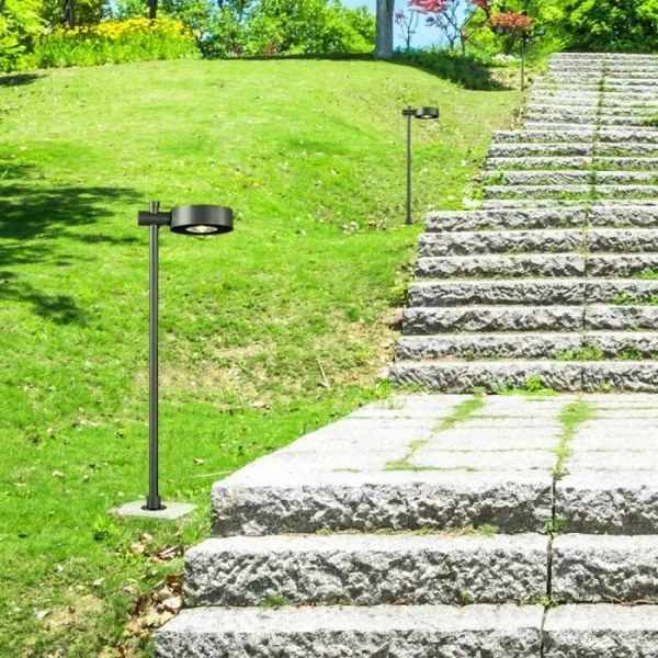 LED kültéri lámpa, 7 W, 230 V, 3000 K, IP65, fekete, 102 cm