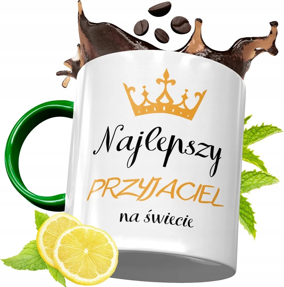 Zöld Bögre Barátnak Születésnapi Ajándék Nyomtatott Fotóval