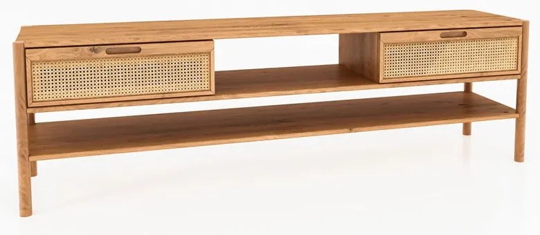 Tölgyfa TV-állvány 204x64 cm Pola - The Beds