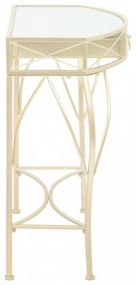 francia stílusú aranyszínű fém kisasztal 82 x 39 x 76 cm