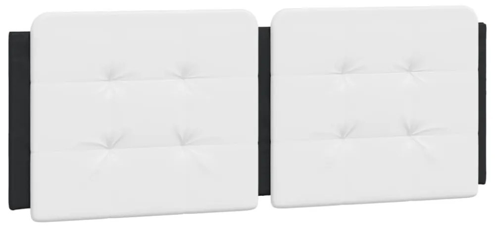 fekete és fehér ágykeret LED-ekkel matrac nélkül Zadar 140 x 200 cm