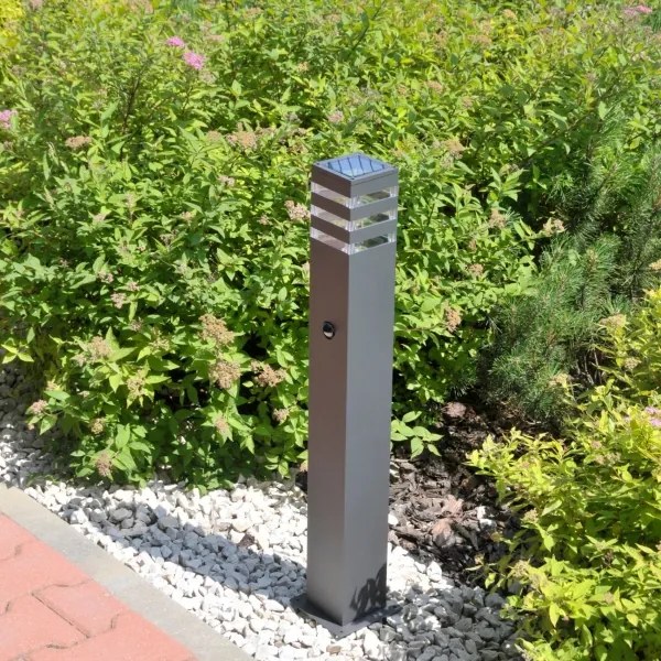 Kültéri lámpa TEKSAS szenzorral 1xE27/12W/230V IP44 74 cm antracit