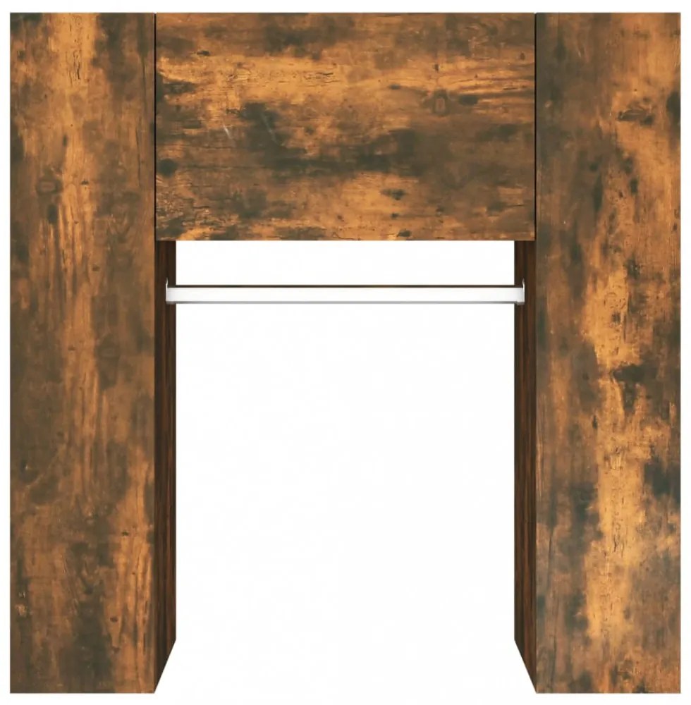 füstös tölgy színű szerelt fa előszobaszekrény 97,5x37x99 cm